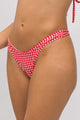 Calcinha Fio Dental Xadrez Vermelho