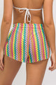 Short Soltinho de Praia Crochê Colorido