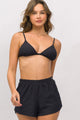 Short Soltinho Canelado Preto