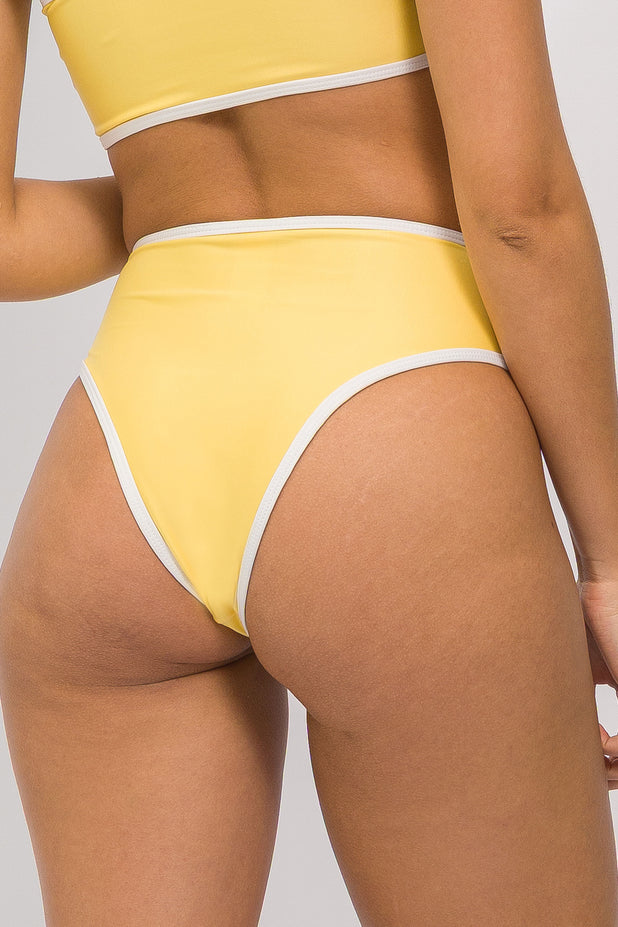 Calcinha Hot Pants de Viés Amarela