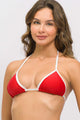 Top Biquíni Cortininha Viés Vermelho