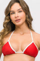 Top Biquíni Cortininha Viés Vermelho
