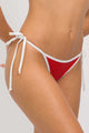 Calcinha de Amarrar Viés Vermelho