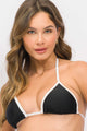 Top Biquíni Cortininha Viés Preto