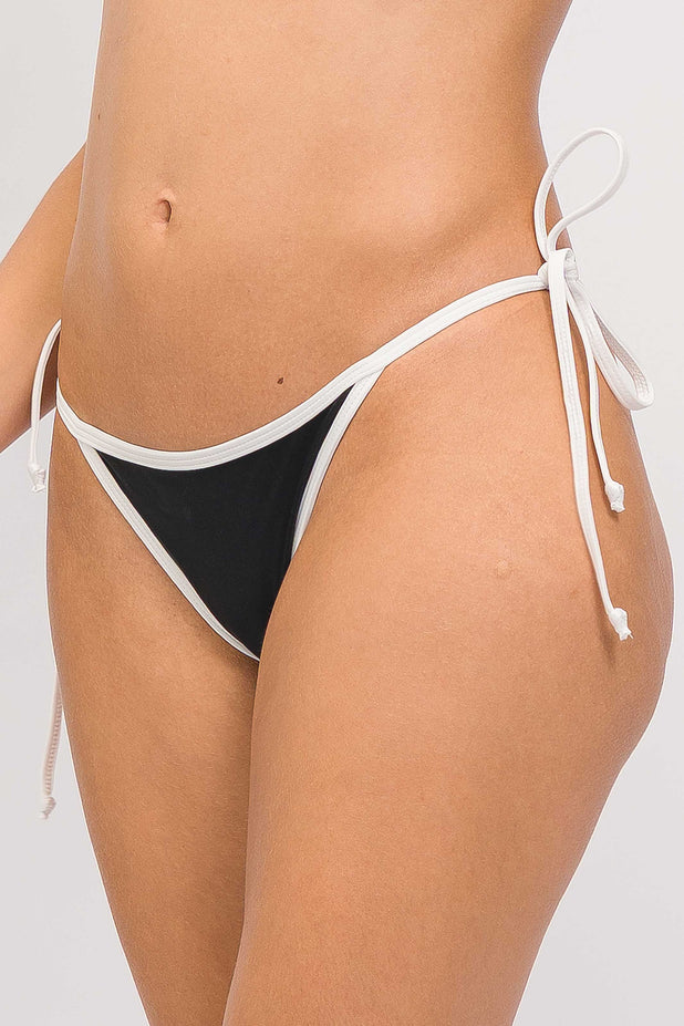Calcinha de Amarrar Viés Preto