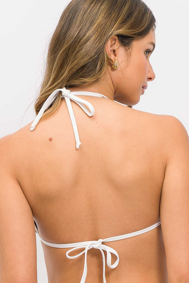 Top Frente Única com Viés Preto