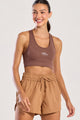 Short Soltinho com Cadarço Bege Escuro