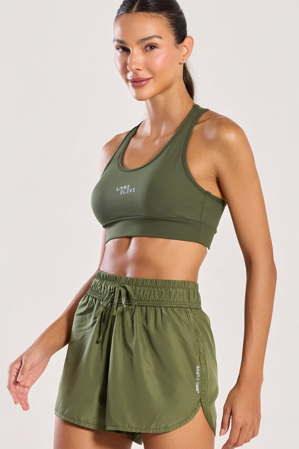 Short Soltinho com Cadarço Verde