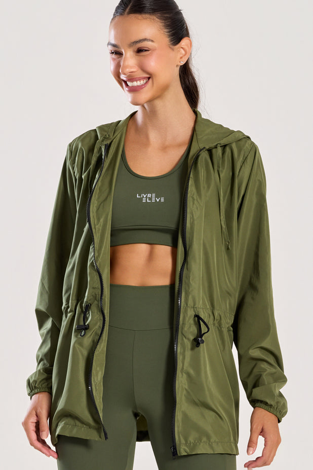 Parka Corta Vento Verde