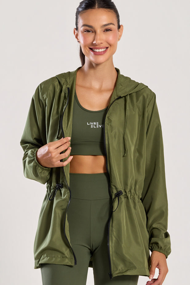 Parka Corta Vento Verde