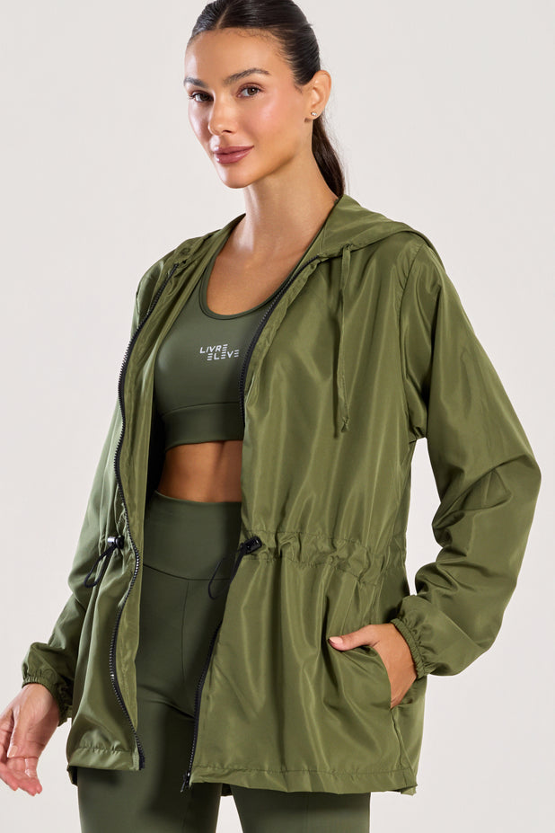 Parka Corta Vento Verde