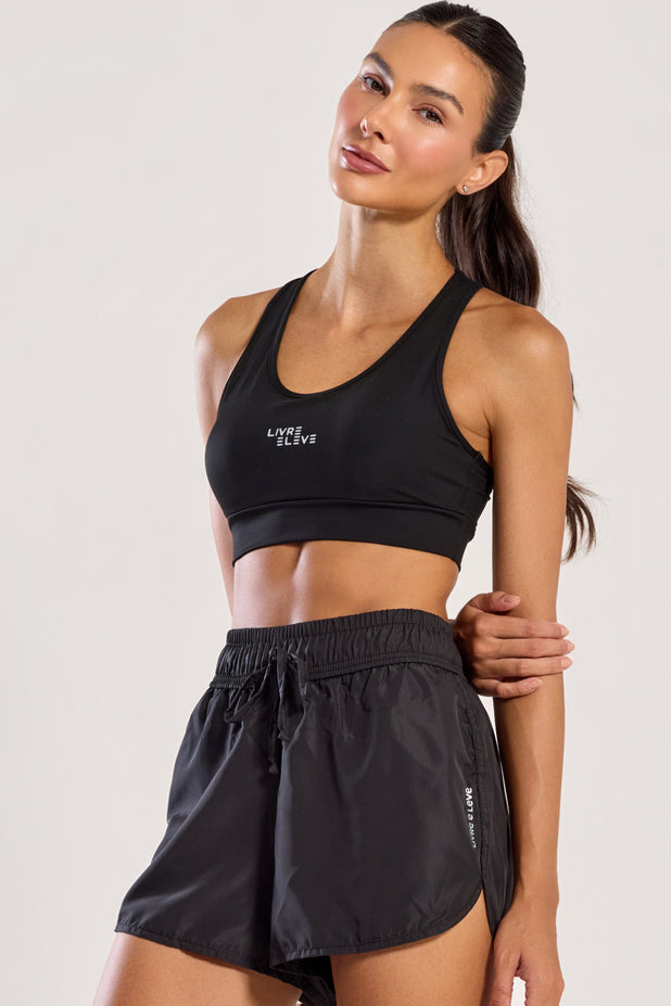 Short Soltinho com Cadarço Preto