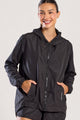 Jaqueta Corta Vento Alongada Preta