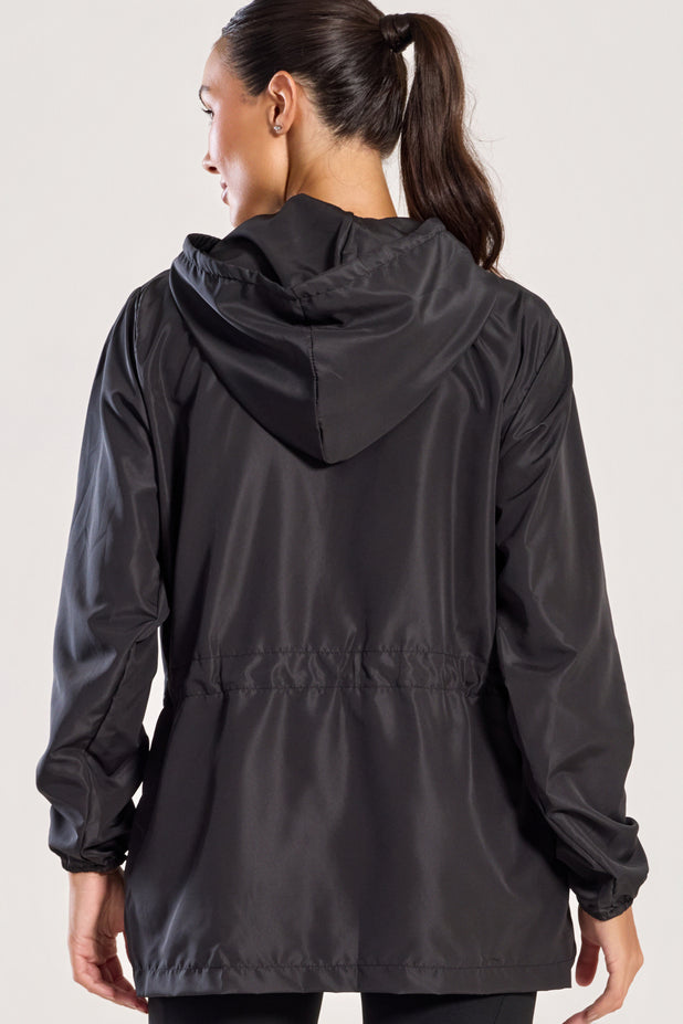 Parka Corta Vento Preta