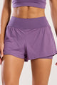 Conjunto Regata com Top e Short Duplo Bolso Lilás