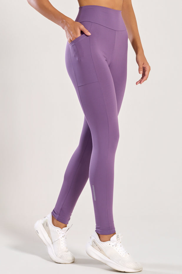 Conjunto Top e Legging com Bolso Lilás