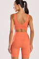 Conjunto Top e Bermuda com Bolso Laranja