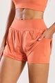 Short Duplo com Bolso Interno Laranja
