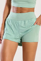 Conjunto Regata com Top e Short Duplo Bolso Verde Claro