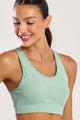 Top com Bolso nas Costas Verde Claro