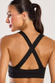 Conjunto Top Cruzado e Bermuda Bolso Cós Preto