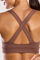 Top com Alças Cruzadas Marrom