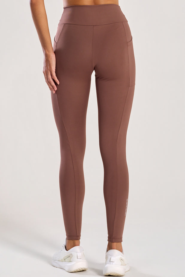 Legging com Bolso Lateral Marrom