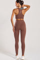 Conjunto Top e Legging com Bolso Marrom