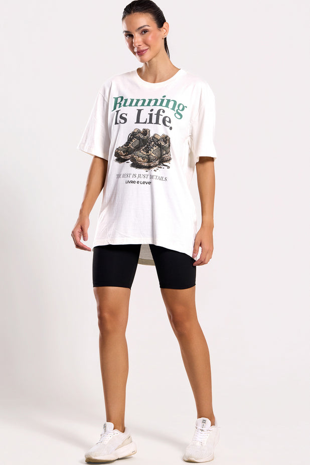 T-Shrit Oversized Running is Life