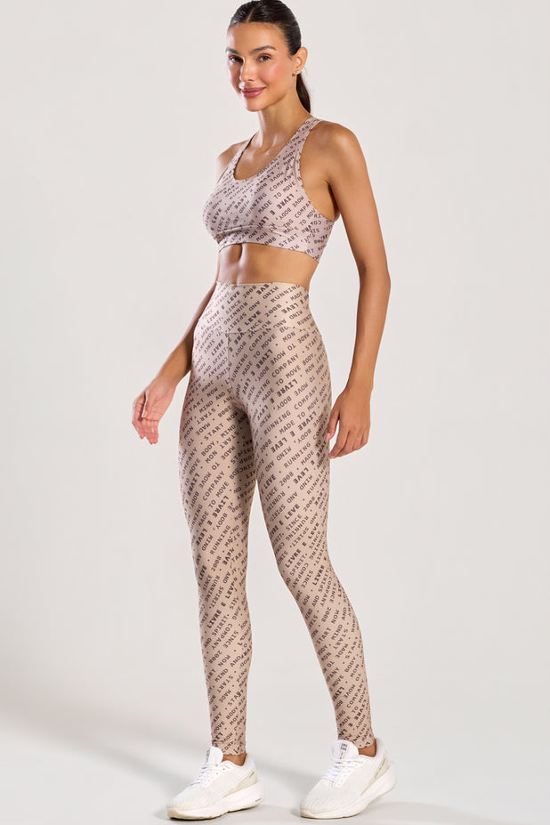 Conjunto Top e Legging com Bolso Impulso Marrom