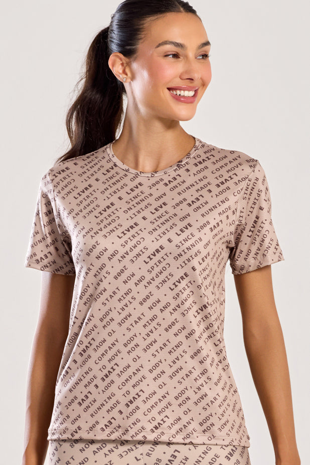 T-Shirt Furadinha Impulso Marrom