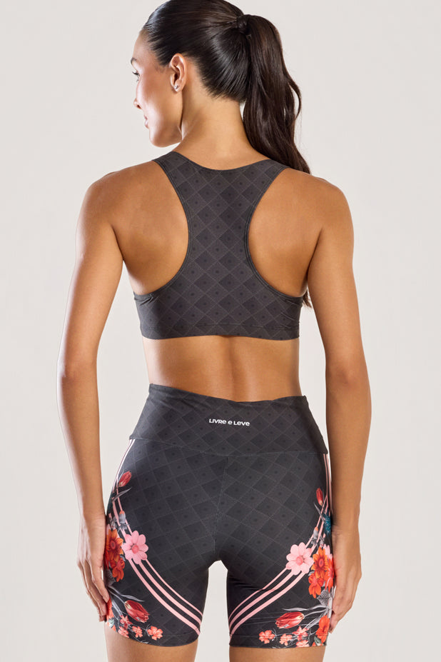 Conjunto Top e Bermuda Estampada Viena