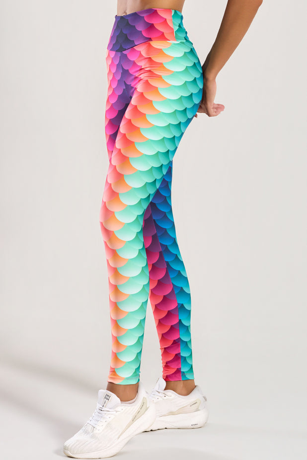 Conjunto Top e Legging Sereia Colorida