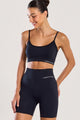 Conjunto Top Alcinha e Bermuda Sem Costura Preto