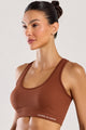 Top Seamless Nadador Marrom