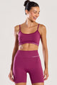 Conjunto Top Alcinha e Bermuda Sem Costura Rosa
