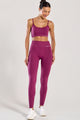 Conjunto Top Alcinha e Legging Sem Costura Rosa