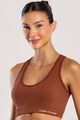 Top Seamless Nadador Marrom