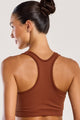Top Seamless Nadador Marrom