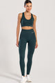 Conjunto Top Nadador e Legging Sem Costura Verde