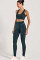 Conjunto Top Nadador e Legging Sem Costura Verde