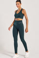 Conjunto Top Nadador e Legging Sem Costura Verde