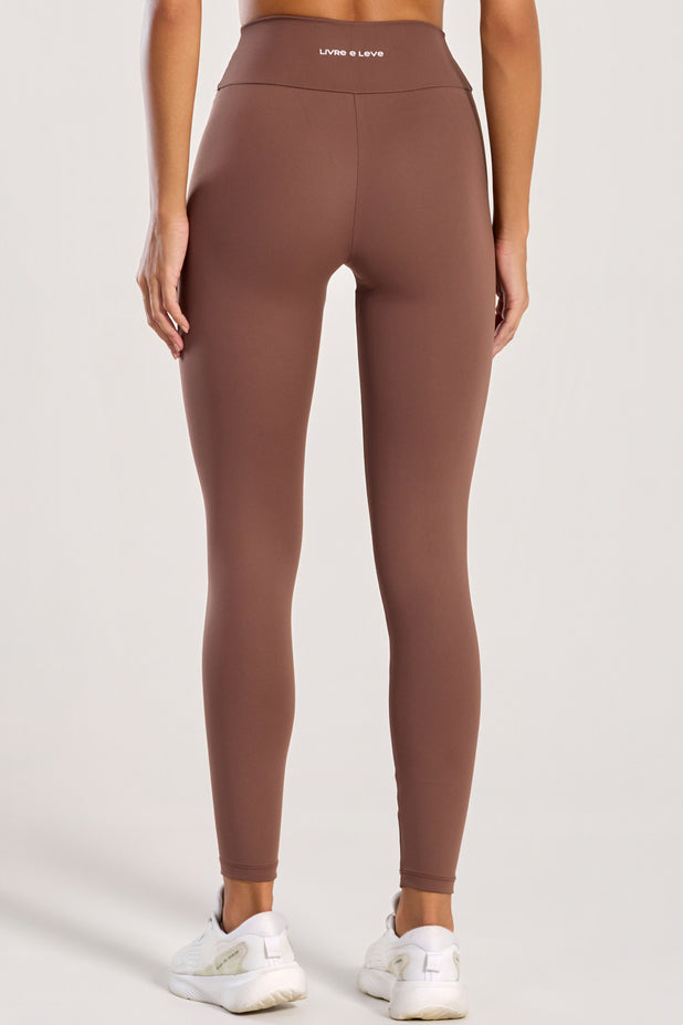 Legging de Poliamida Marrom