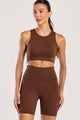 Conjunto Top e Bermuda Anticelulite Marrom