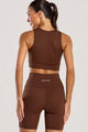 Conjunto Top e Bermuda Anticelulite Marrom
