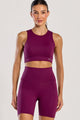 Conjunto Top e Bermuda Anticelulite Roxo