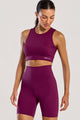 Conjunto Top e Bermuda Anticelulite Roxo