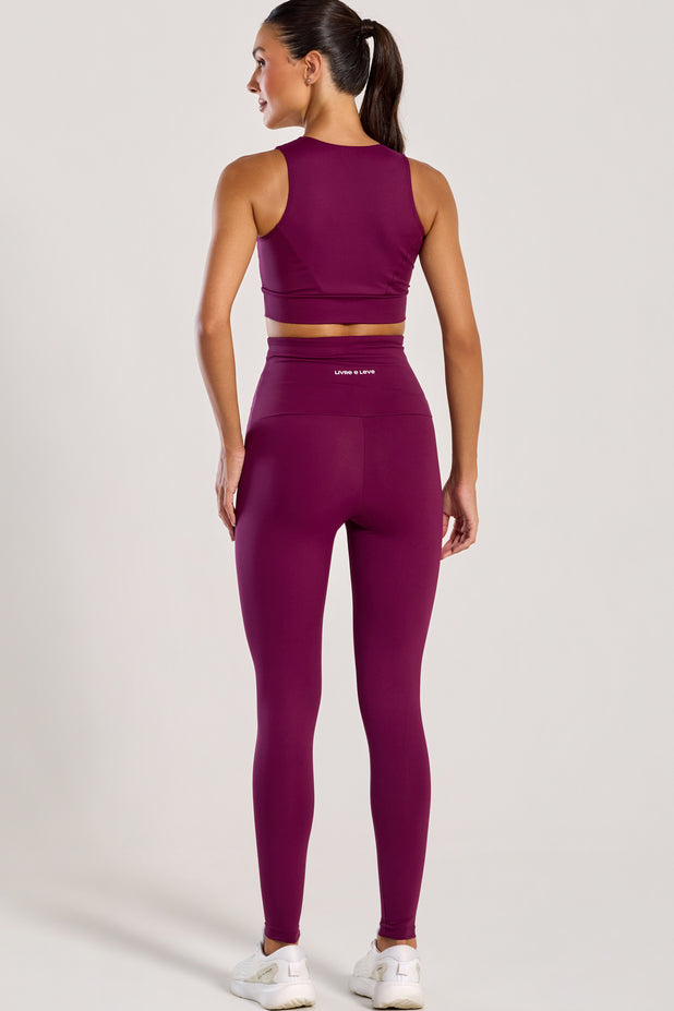 Conjunto Top e Legging Anticelulite Roxo