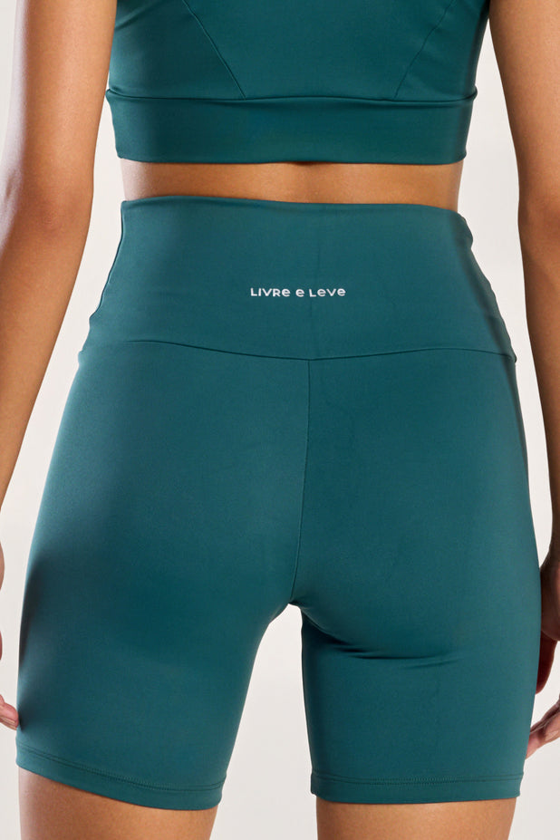 Conjunto Top e Bermuda Anticelulite Verde