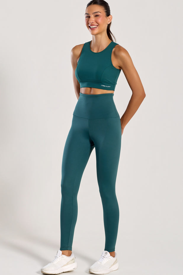 Conjunto Top e Legging Anticelulite Verde